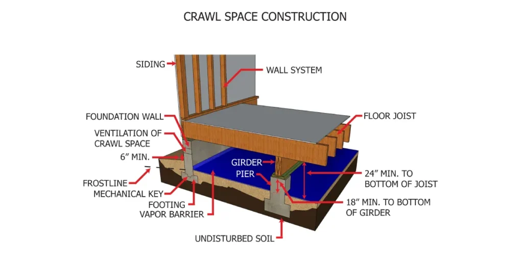 crawl space foundations of house